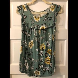 Green Floral Shirt